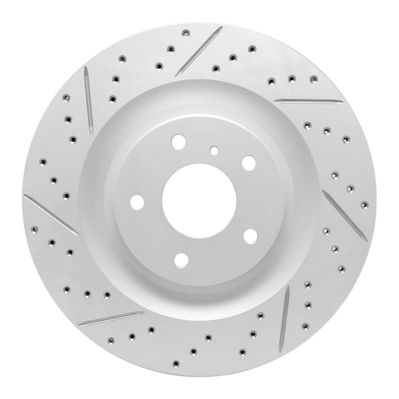R1 Concepts — R1 19-25 Infiniti Qx50 Front Left Drilled & Slotted Geo-Carbon Rotor