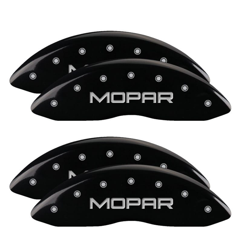 MGP — MGP 4 Caliper Covers Engraved Front & Rear MOPAR Black finish silver ch
Caliper Covers