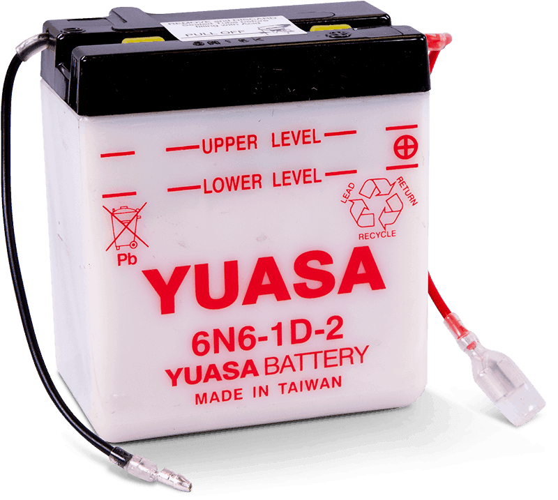 Yuasa Battery — Yuasa 6N6-1D-2 Conventional 6-Volt Battery