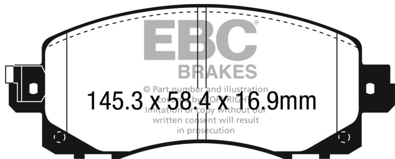 EBC — EBC 2022+ Subaru WRX 2.4T Yellowstuff Front Brake Pads
Disc Brake Pad
