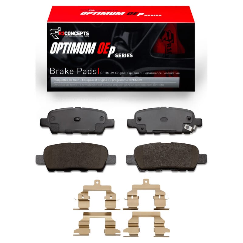 R1 Concepts — R1 2008-2013 Nissan Rogue Rear R1 Optimum OE Pads & Hardware Kit
R1 Optimum Oe Pads a