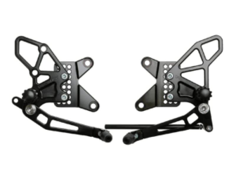 Vortex Racing — Vortex Racing 09-12 Kawasaki ZX600 Ninja ZX-6R Adjustable Rearsets- Black