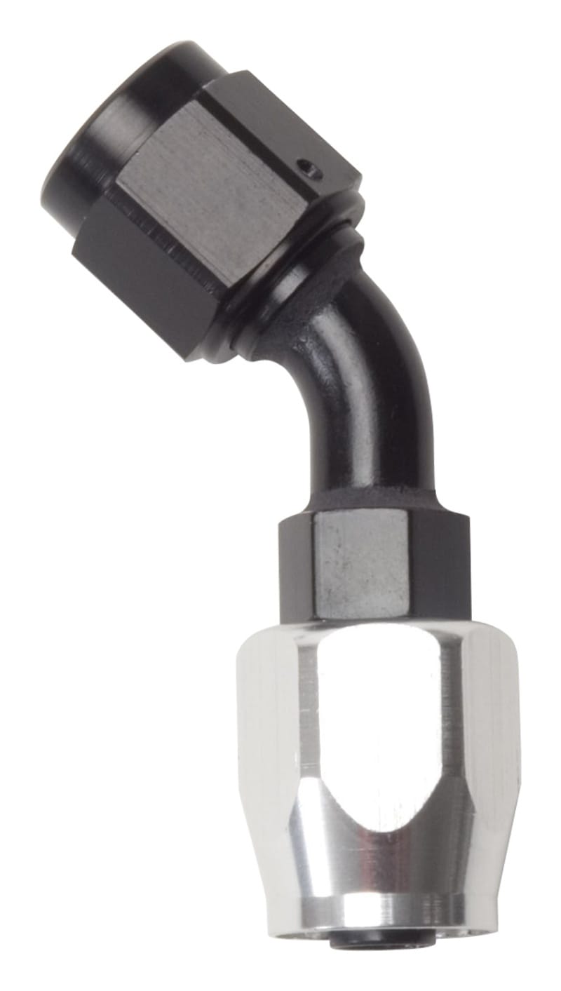 Russell — Russell Performance -6 AN Black/Silver 45 Degree Full Flow Hose End
Hose Fitting