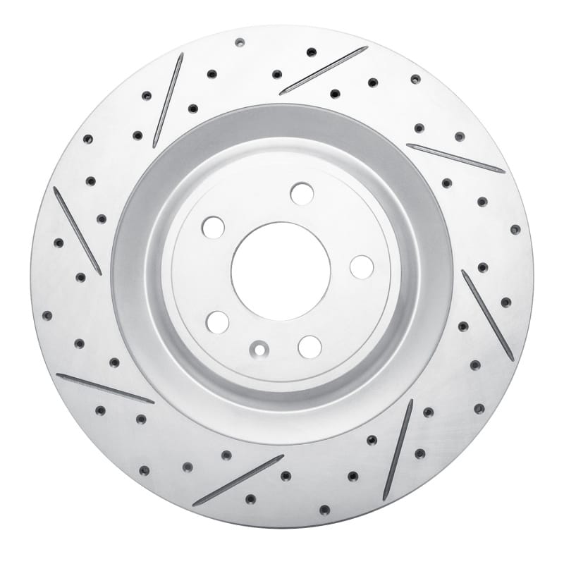 R1 Concepts — R1 15-18 Porsche Macan Rear Left Drilled & Slotted Geo-Carbon Rotor