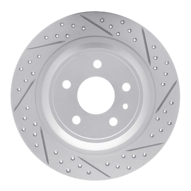 R1 Concepts — R1 13-20 Ford Fusion Rear Right Drilled & Slotted Geo-Carbon Rotor