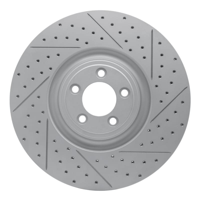 R1 Concepts — R1 10-24 Jaguar F-Type Front Right Drilled & Slotted Geo-Carbon Rotor