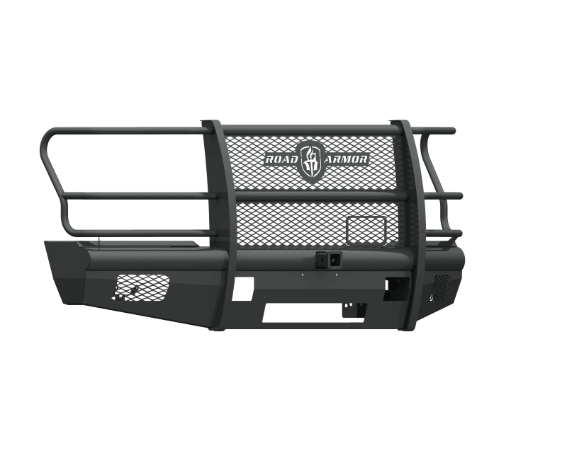 Road Armor — Road Armor 17-20 Ford F-250 Vaquero Front Bumper Full Guard 2in Receiver - Tex Blk