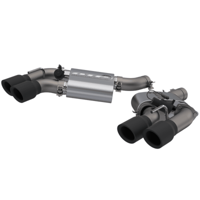 QTP — 2016-2024 Chevrolet Camaro SS QTP Screamer Axle Back Quad Tip Bumper Black Tips