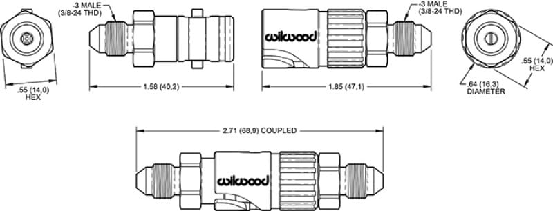 Wilwood — Wilwood Quick Disconnect Kit -3 AN