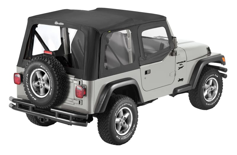Bestop — Bestop 97-02 Jeep Wrangler TJ Replace A-Top (Blk Sailcloth Clear Windows Upper Door Skins )
Replace-A-Top for OE