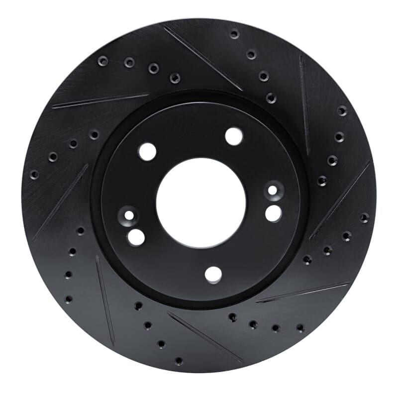 R1 Concepts — R1 07-09 Hyundai Santa Fe Front Right Drilled & Slotted Black Brake Rotor
R1 Brake Rotor Drill