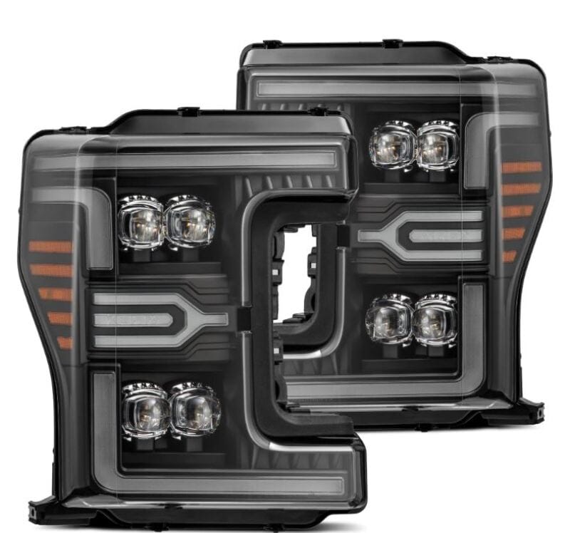 AlphaRex — AlphaRex 17-19 Ford F-250/350/450 SD NOVA-Series LED Proj Headlights Bk w/Actv Light SeqSig & SBDRL
Projector Headlights