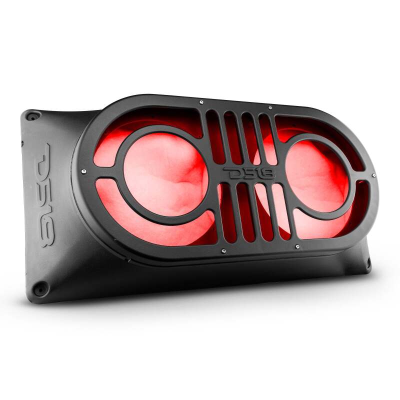 DS18 — DS18 TJ/JK/JKU/JL/JLU Tailgate Enclosure Fits 2x 10in Subwoofers Grill Included