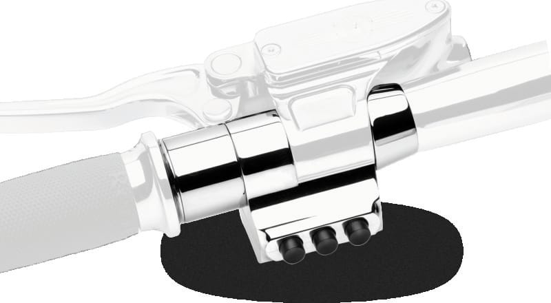 Performance Machine — Performance Machine Switch Assembly 3 Button Left Side - Chrome