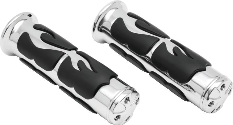 Kuryakyn — ISO Flame Grips Metric Universal 1 in. Chrome