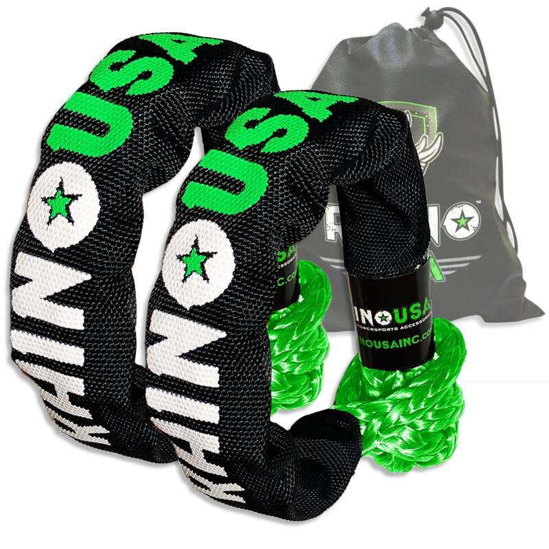 Rhino USA — Rhino USA Synthetic Soft Shackle (2Pk 3/8InX22In) (Green)
Winch Shackle