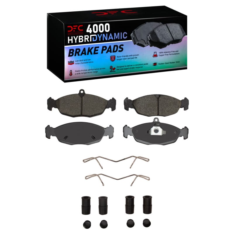 DFC — DFC 95-99 Chevrolet Tigra (Mexico) Rear/Front 4000 HybriDynamic Brake Pads and Hardware Kit
DFC Brake Pad Set
