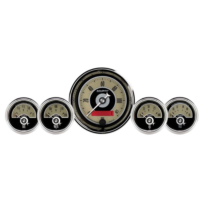 AutoMeter — AutoMeter Gauge Kit 5 Pc. 3-3/8in. & 2-1/16in. Elec. Speedometer Cruiser Ad
5PC GA KT CRUISR AD