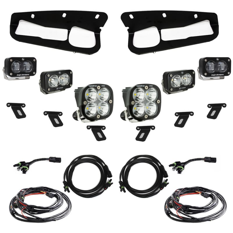 Baja Designs — Baja Designs 21-22 Ford Bronco w/Steel Bumper S2 SAE Pro Fog Pocket Light Kit - Clear