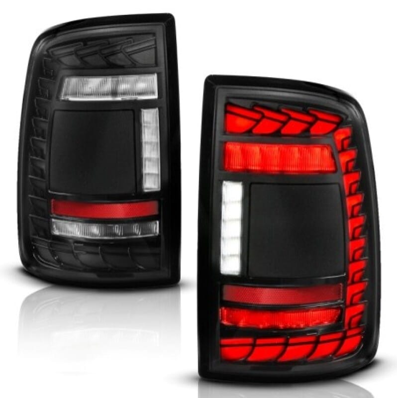 ANZO — ANZO 19-24 RAM 2500/3500 Full LED Tail Lights SeqSig Black - Pair