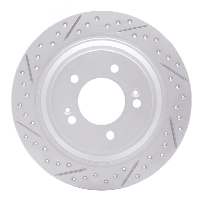 R1 Concepts — R1 17-23 Hyundai Kona Ev Rear Right Drilled & Slotted Geo-Carbon Rotor