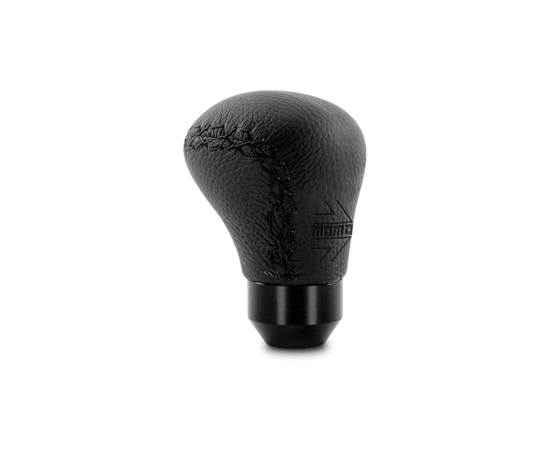 MOMO — Momo Anatomico Shift Knob - Black Leather, Black Stitching
