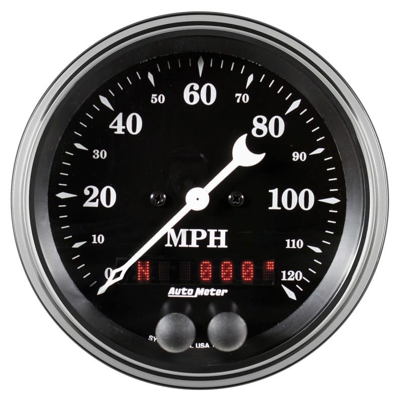 AutoMeter — Auto Meter Gauge Speedometer 3 3/8in 120mph GPS Old Tyme Black
3-3/8" SPEEDO, 120 M