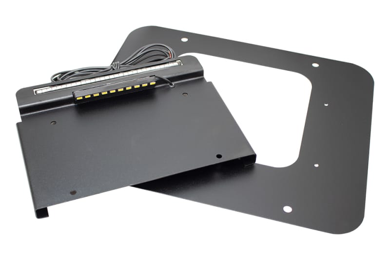 Kentrol — Kentrol 97-06 Jeep Wrangler TJ BackSide License Plate Mount with LED