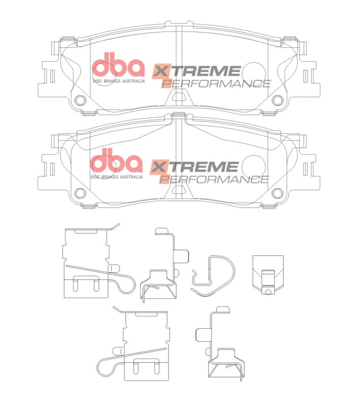 DBA — DBA 2022+ Toyota Landcruiser 300 Series XP Xtreme Performance Rear Brake Pads w/ Shims & Clips
Brake Pad