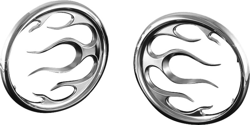 Kuryakyn — Flame Speaker Grills Chrome