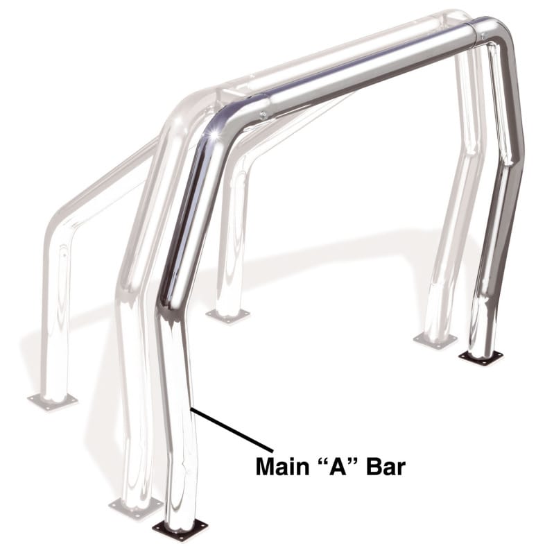 Go Rhino — Go Rhino RHINO Bed Bar - Front Main A bar - Chrome
Classic Bed Bars