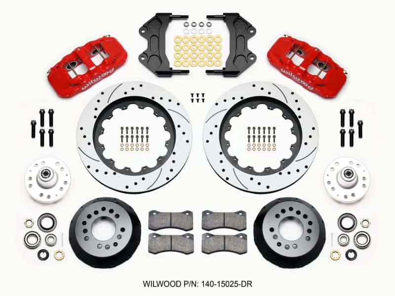 Wilwood — Wilwood AERO6 Front Hub Kit 15.00 Drilled-Red WWE ProSpindle
BRAKE KIT