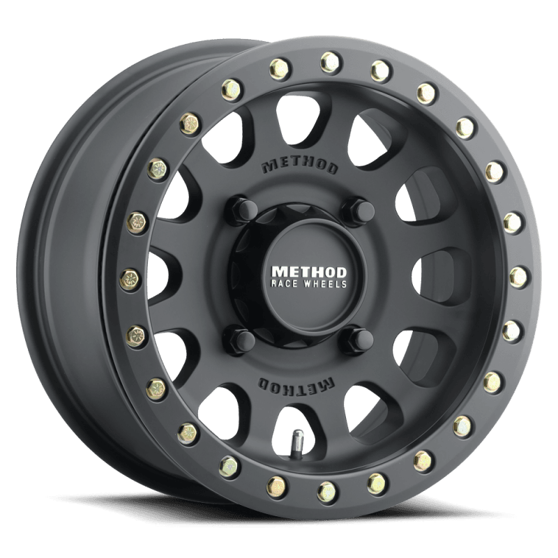 Method Wheels — Method MR401 UTV Beadlock 15x7 +38mm Offset 6 x 139.7 BP 81.80mm CB Matte Black Wheel w/ BH-H24100