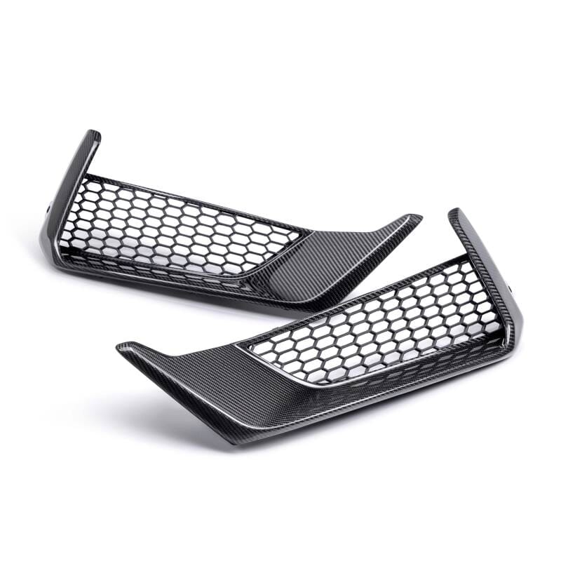 Anderson Composites — Anderson Composites 2024 Ford Mustang Dark Horse Carbon Fiber Front Bumper Inserts