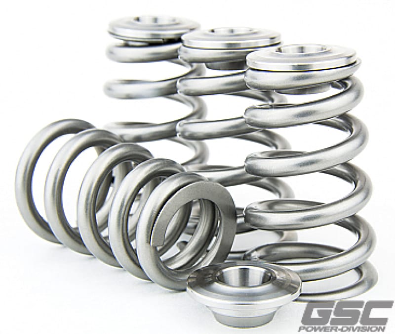 GSC Power Division — GSC P-D Nissan TB48 Ti Retainer Steel Spring Seat HP Conical Valve Spring Kit