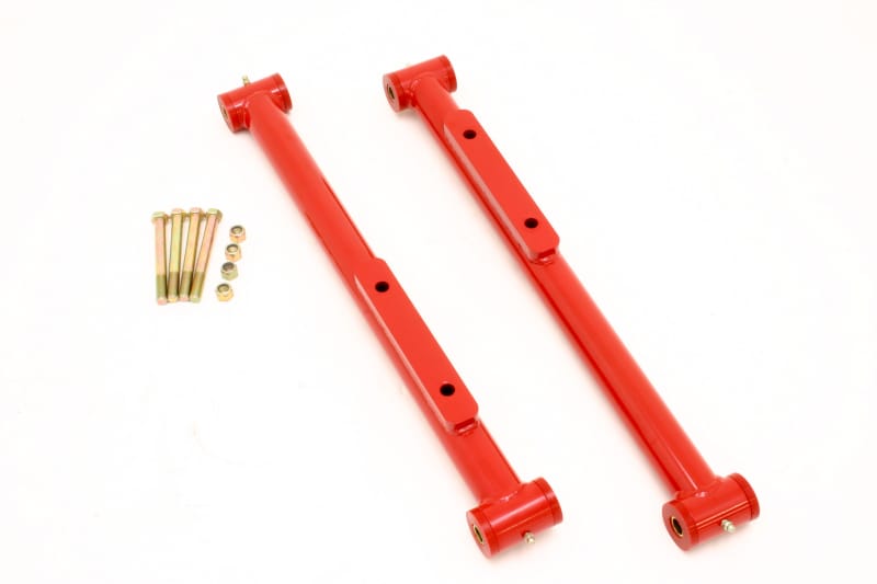 BMR Suspension — BMR 91-96 B-Body Non-Adj. Extended Length Lower Control Arms (Polyurethane) - Red