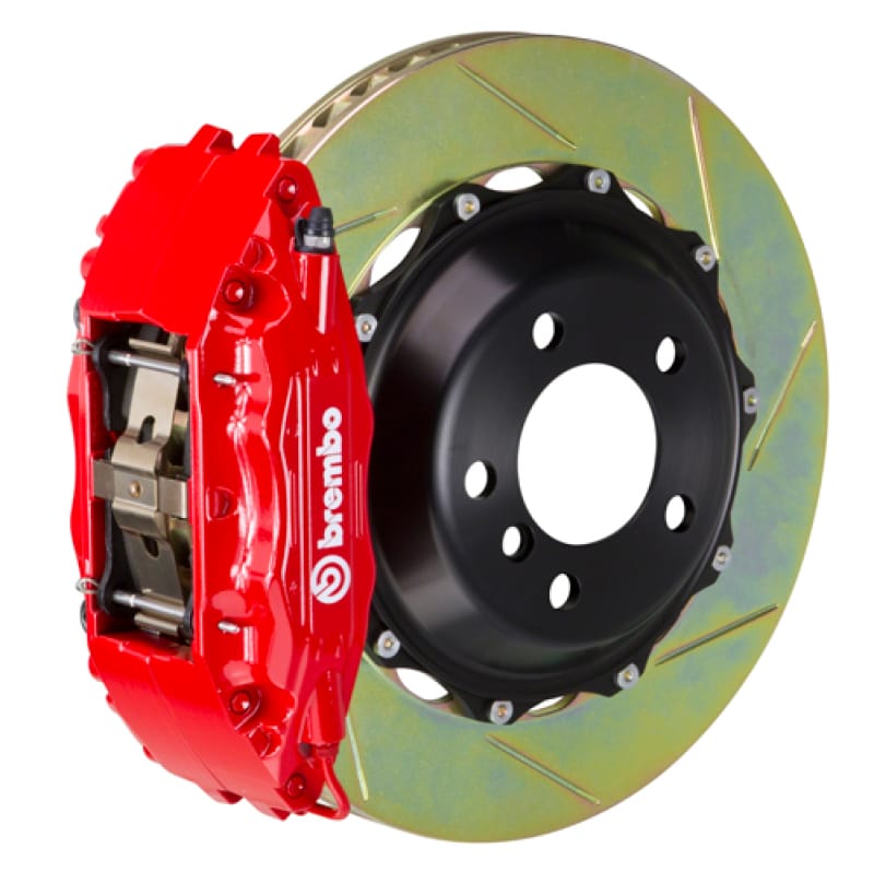 Brembo — Brembo 90-96 300ZX Front GT BBK 4 Piston Cast 2pc 332x32 2pc Rotor Slotted Type-1-Red