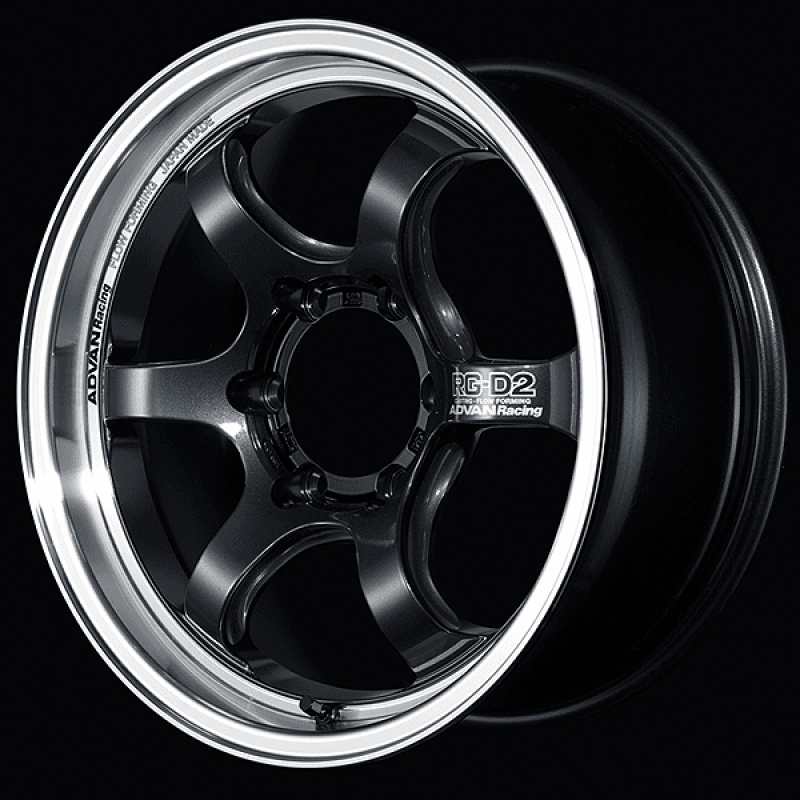 Advan — Advan RG-D2 for Truck 17x8.0 / +20 Offset / 6x139.7 / 112mm Bore / Machining and Black Gunmetallic