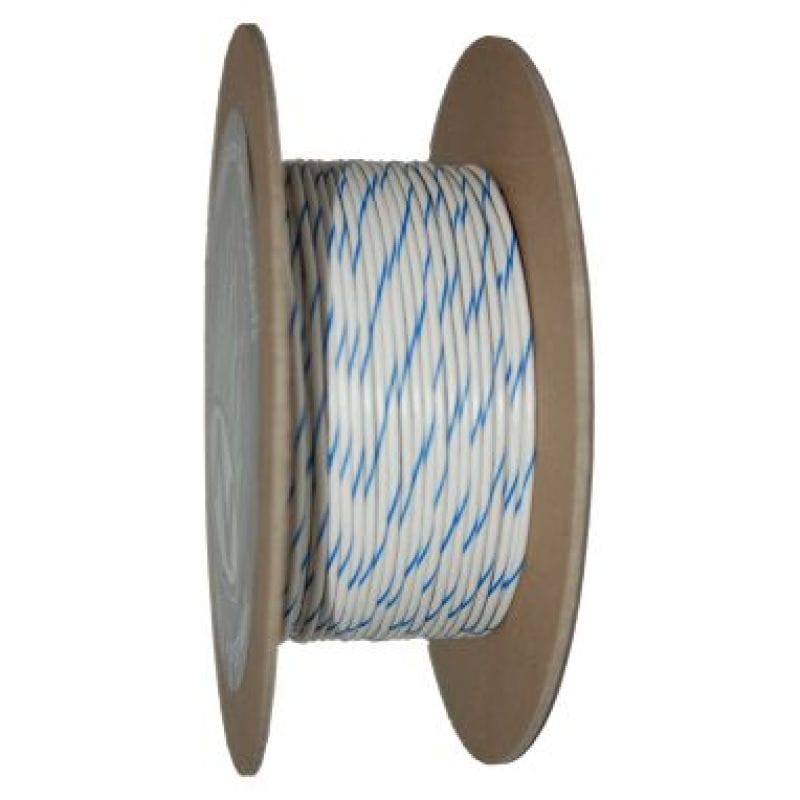 NAMZ — NAMZ OEM Color Primary Wire 100ft. Spool 20g - White/Blue Stripe