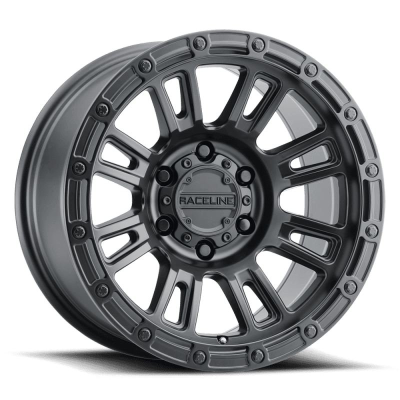 Raceline — Raceline 956B Compass 18x9in / 6x139.7 BP / -12mm Offset / 106.1mm Bore - Satin Black Wheel