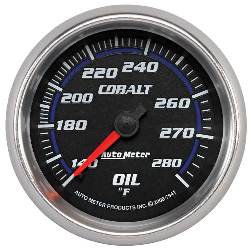 AutoMeter — Autometer Cobalt 66.7mm 140-280 Degree F Mechanical Oil Temperature Gauge
GA 2.6" OT 280F M CB