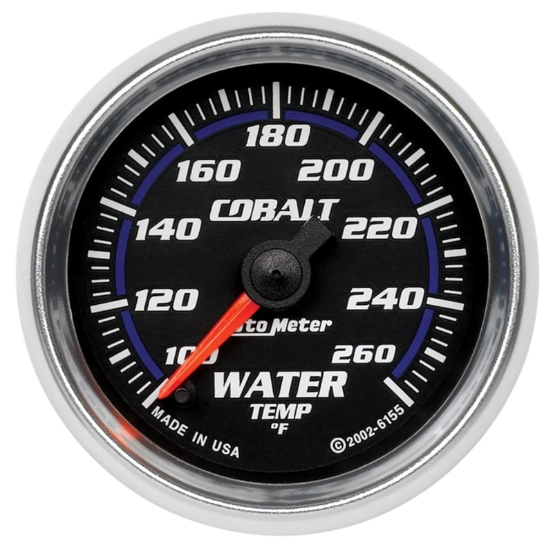 AutoMeter — Autometer Cobalt 52mm 100-260 Deg F Electronic Water Temp Gauge
GA 2" WTEMP STEPR CB