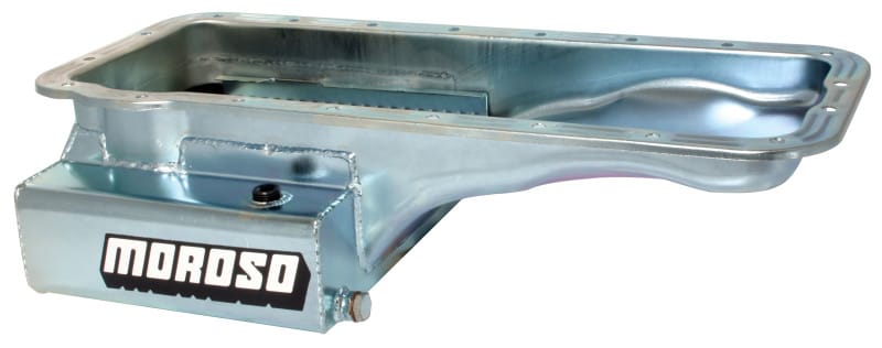 Moroso — Moroso Ford 352-428 FE (w/Front Sump) Kicked Out Road Race Baffled 8qt 6in Steel Oil Pan