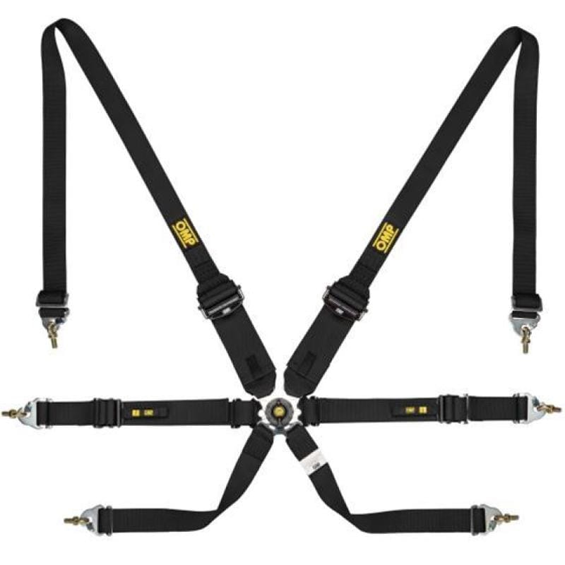 OMP — OMP Safety Harness One 2In Convertible Black Pull Up Conv Pull Down - (Fia 8853-2016)