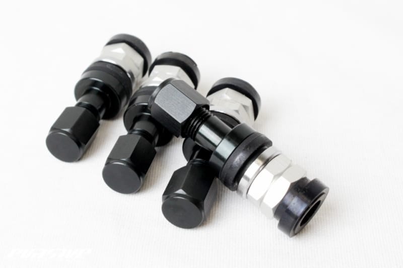 Project Kics — Project Kics Aluminum Valve Stem - Black (Single)