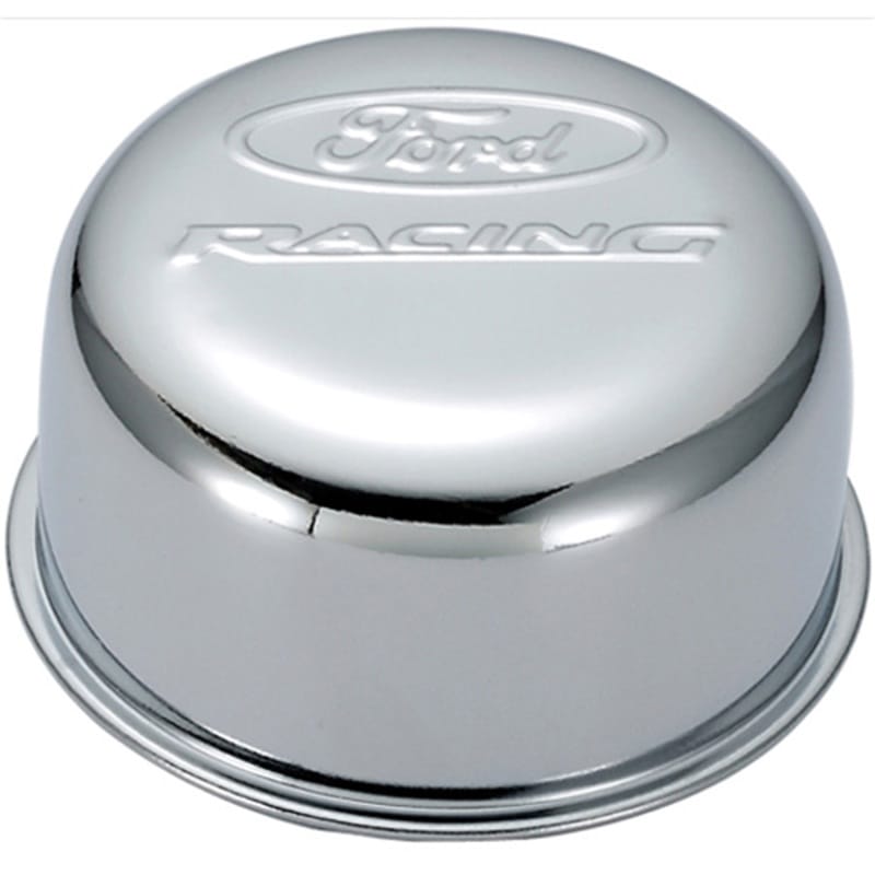Ford Racing — Ford Racing Chrome Breather Cap w/ Ford Racing Logo - Twist Type
Oil Breather Cap