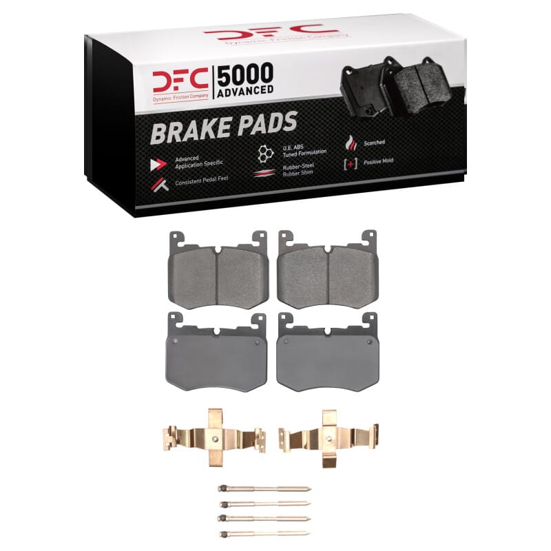 DFC — DFC 19-26 Jaguar F-Pace Front 5000 Advanced Low Metallic Brake Pads and Hardware Kit