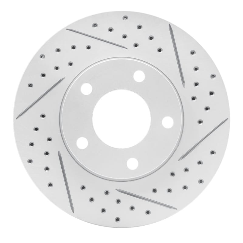R1 Concepts — R1 04-13 Mazda 3 Front Right Drilled & Slotted Geo-Carbon Rotor