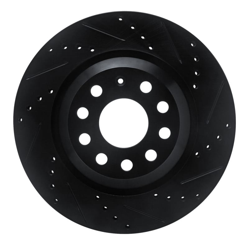 DFC — DFC 06-25 Audi S3 (USA/Canada) Rear Right Drilled & Slotted Black Brake Rotor