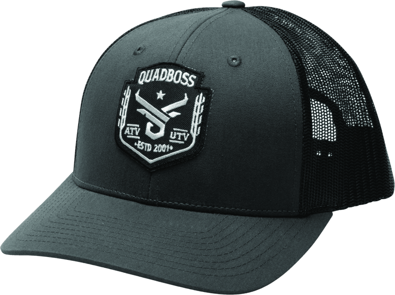 QuadBoss — Barbwire Hat, Snap, Grey